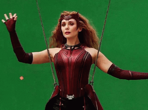 Elizabeth Olsen In Green Screen GIF