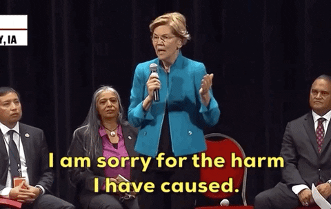 Elizabeth Warren I Am Sorry Speech GIF