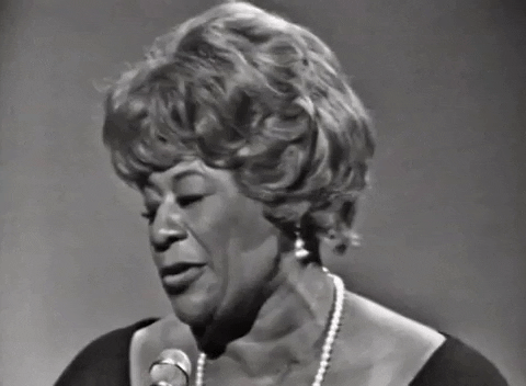 Ella Fitzgerald Dangling Earrings GIF
