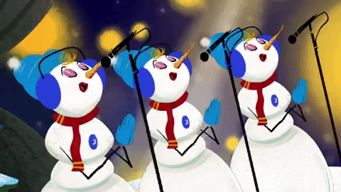 Ella Fitzgerald Snowmen Sing GIF