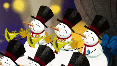 Ella Fitzgerald Snowmen Trumpet GIF