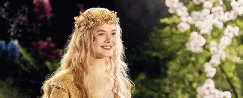 Elle Fanning Beautiful Smile Princess Aurora GIF