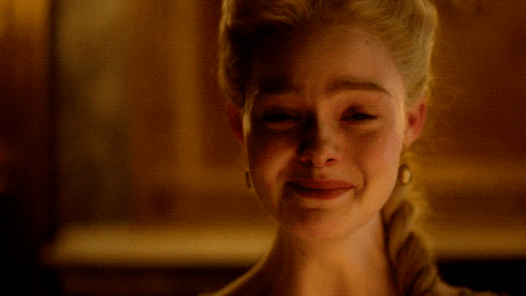 Elle Fanning Crying Toast Wine Catherine GIF