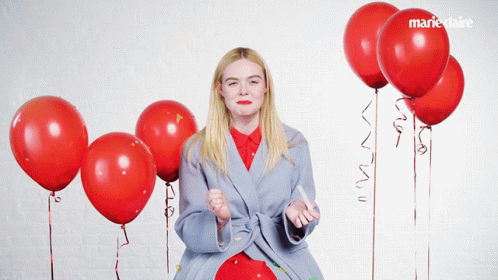 Elle Fanning Disgusted Yuck Red Balloons GIF