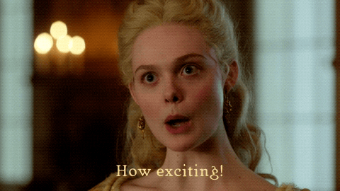 Elle Fanning Excited Catherine The Great GIF