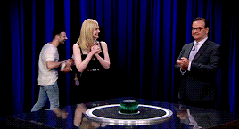 Elle Fanning Handshake Jimmy Fallon GIF