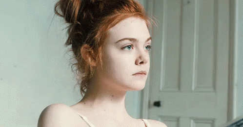 Elle Fanning Pale Ginger Red Hair GIF