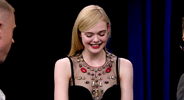 Elle Fanning Reading Questions Tonight GIF