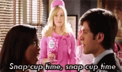 Elle Woods Snap Cup Time GIF
