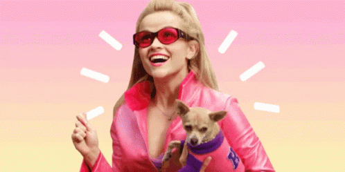 Elle Woods With Her Doggo GIF