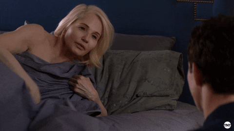 Ellen Barkin Inviting Bed Pat GIF