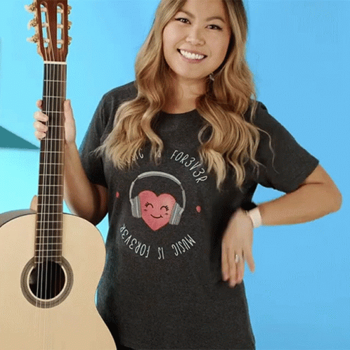 Ellen Chang Showing Guitar GIF