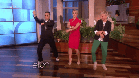 Ellen Psy Dancing Gangnam Style GIF