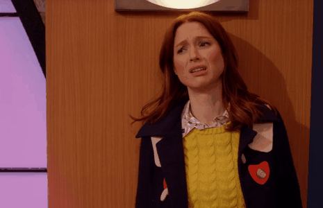 Ellie Kemper Bang Head Against Wall GIF