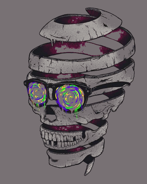 Ellipse Skull Art GIF