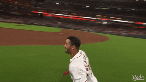 Elly De La Cruz Jumping His Friend GIF