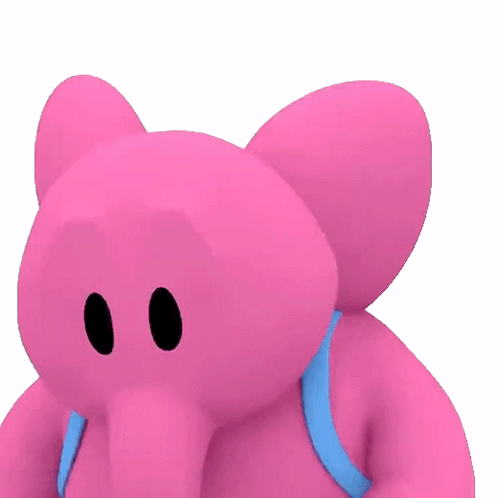 Elly The Pink Elephant Giggling GIF
