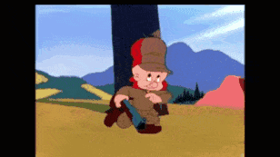 Elmer Fudd Holding Rifle