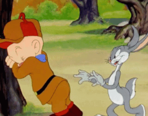 Elmer Fudd Kicked In The Butt GIF