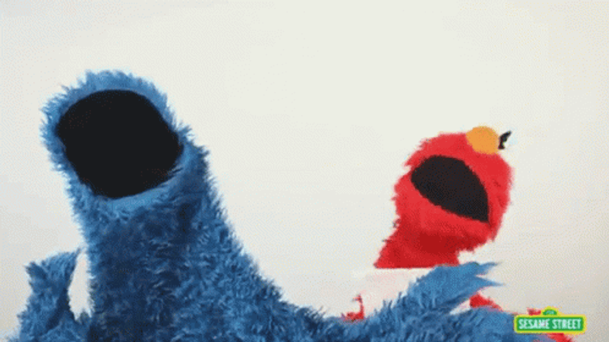 Elmo And Cookie Monster GIF.