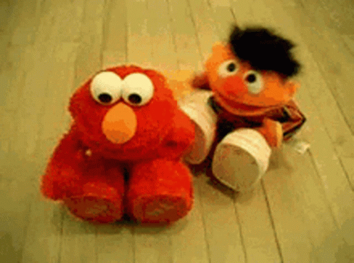 Elmo And Ernie Fall Out GIF