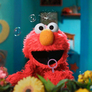 Elmo Blowing Bubbles GIF
