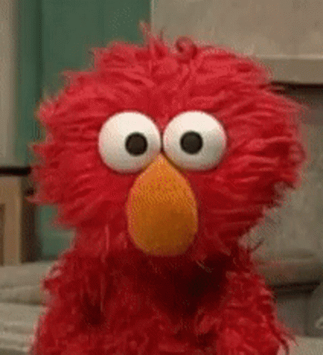 Elmo Close Up With Big Eyes GIF