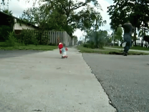 Elmo Dancing Explode In Street GIF