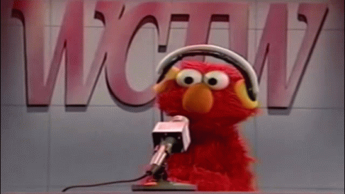 Elmo Dancing In Radio Studio GIF