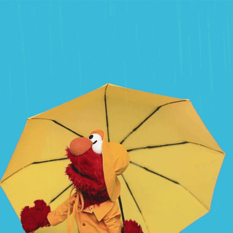 Elmo Dancing In The Rain GIF
