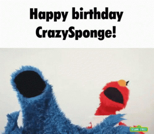 Elmo Dancing Shout Happy Birthday Crazy Sponge GIF