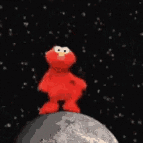 Elmo Dancing Under The Moon GIF