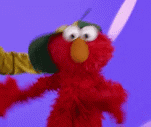 Elmo Dancing With His Cute Cap GIF