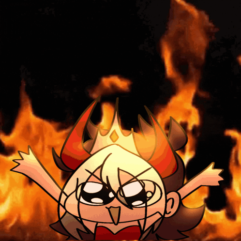 Elmo Fire Blonde Princess Anime GIF