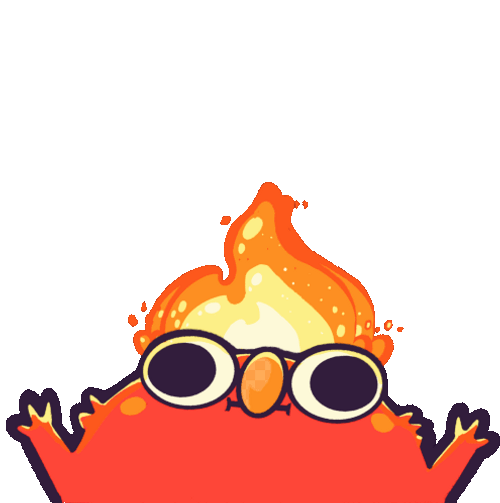 Elmo Fire Burn Kawaii Cartoon GIF 