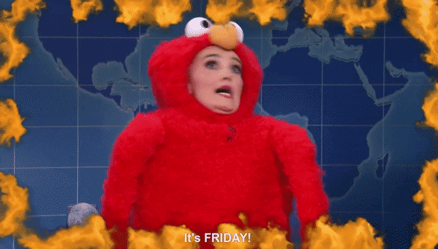 Elmo Fire It's Friday Snl GIF