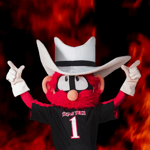 Elmo Fire Raider Red Texas Tech GIF