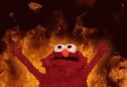 Elmo Fired Up With Powerful Drive GIF