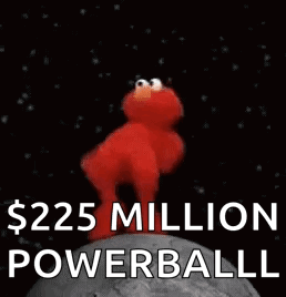 Elmo From Sesame Street Is Dancing On Top Of A Moon While Holding A Planet . GIF