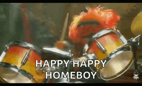 Elmo From Sesame Street Is Playing Drums In A Video . GIF