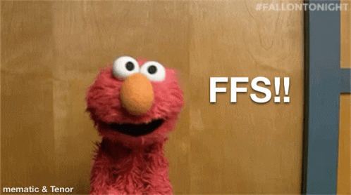 Elmo From Sesame Street Says Ffs GIF