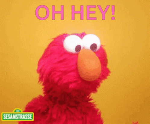 Elmo from Sesame Street Says Oh Hey in Pink