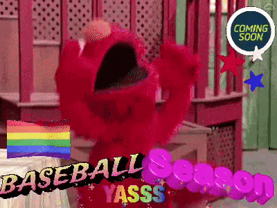 Elmo Baseball Season Yasss GIF