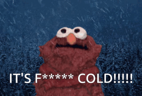 Elmo Is In The Rain With The Words It 'S F *** Cold GIF