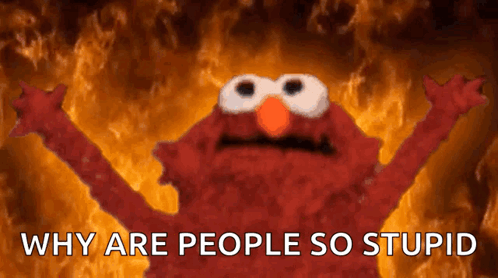 Elmo Meme Why Are People So Stupid GIF