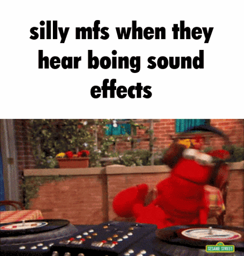 Elmo Playing Record Turntable Silly Mfs Boing Sound Effects GIF