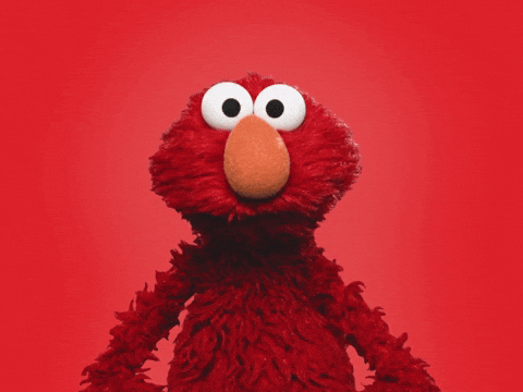 Elmo Says I Don't Think So GIF