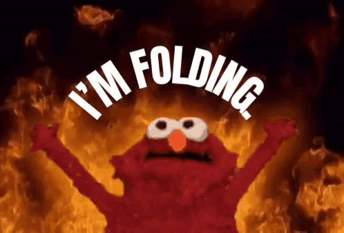 Elmo Says I 'M Folding With Flames Behind Him GIF