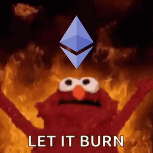 Elmo Says Let It Burn In Front Of A Pyramid GIF