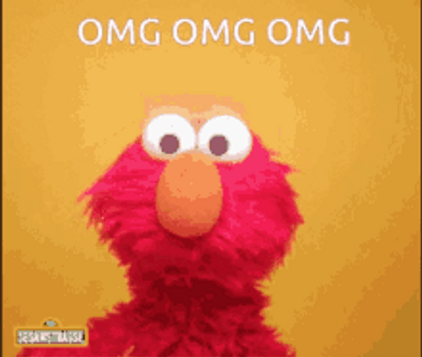 Elmo Sesame Street Omg Reaction GIF